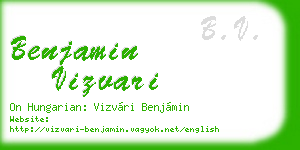 benjamin vizvari business card